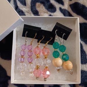 3 sets of earrings